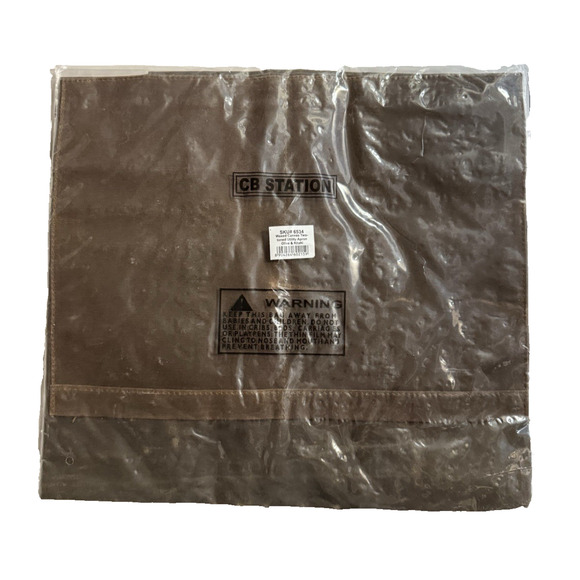 New CB Station Waxed Canvas Two Toned Utility Apron Olive and Khaki - Picture 2 of 4